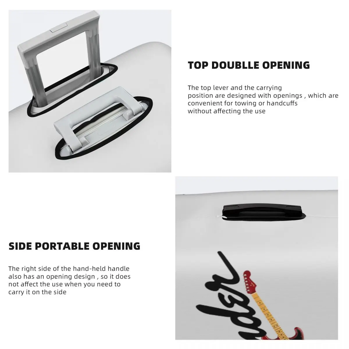 Классический защитный чехол для чемодана Fender Strat, эластичные защитные чехлы для дорожного багажа на 18-32 дюймов