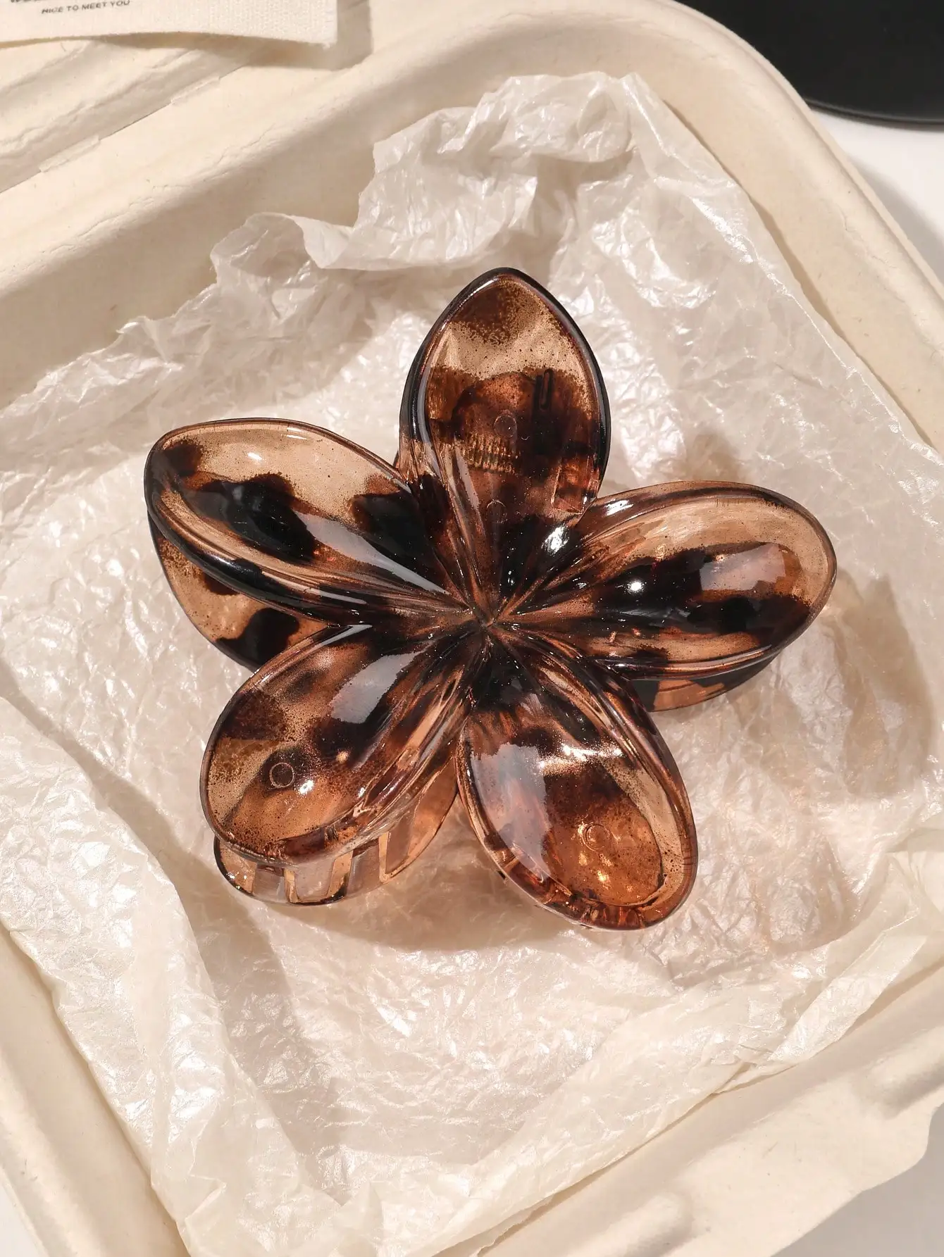 1/3Pcs Bohemian Leopard Blume Haar Klaue Clips für Frauen Mädchen Herbst Winter Mode Pferdeschwanz Haarnadeln Haarspange Haar zubehör – Detail 6