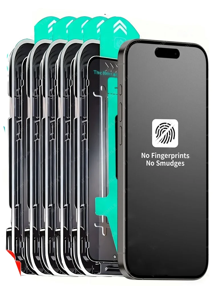 NNBILI 5 stks Matte Volledige Dekking Privacy Gehard Glas Screen Protector voor iPhone 17Air 17 16 15 14 13 12 11 Pro Max 16e Serie - afbeelding 2