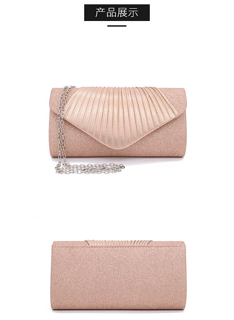 New Women Silk Evening Bags Fold Wedding Clutch Wallets Chain Party Shoulder Bags Mini Evening Clutch Drop Shipping 2023