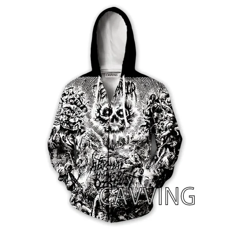 

New Fashion 3D Print Terrorizer Rock Zipper Hoodies Zip Up Hooded Sweatshirts Harajuku Hoodie Hip Hop Sweatshirts