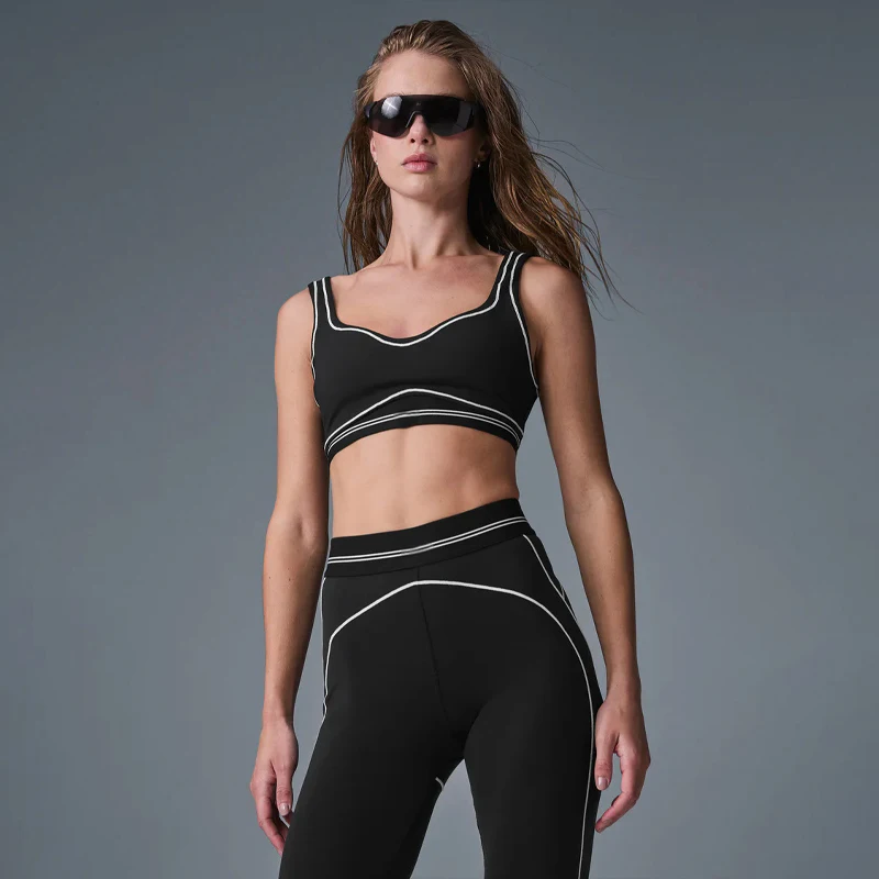 

Yoga Women's Sports Set High Waist Tight Pants with Padded Bra Elastic run Fitness Underwear Comfortable breathable Pilates Suit
