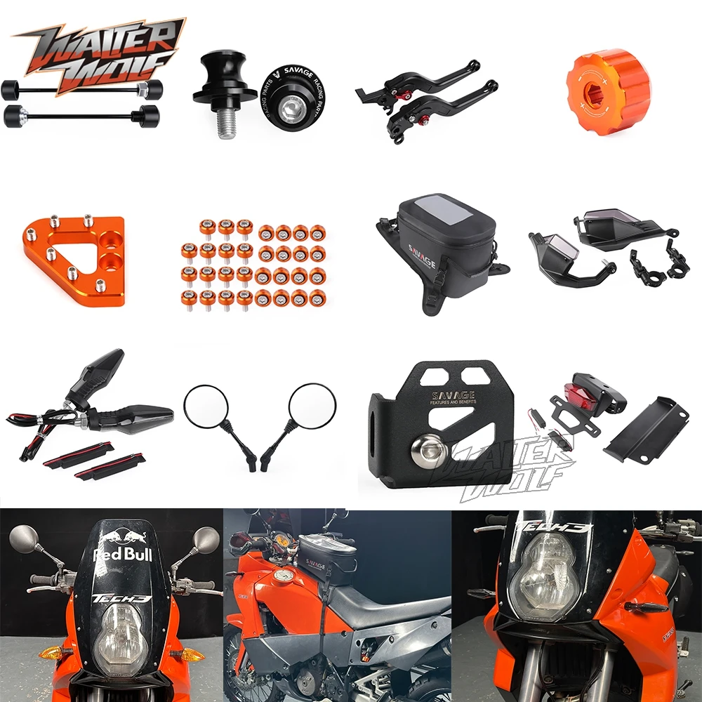 Untuk 990 Adventure S R 990ADV Tas Tangki Tempat Pelat Nomor Pelindung Sensor Kaca Spion Sinyal Belok Pelindung Tangan Tuas Kopling Rem