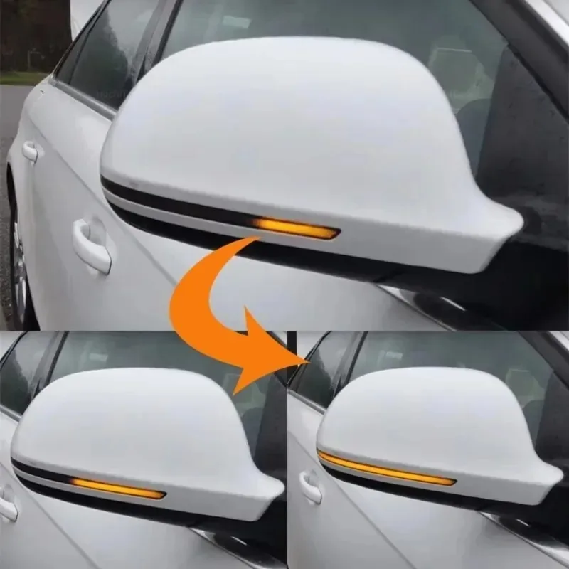 

Suitable for A4 A5 B8 B8.5 8P Q3 A Pair of LED Turn Signals Side Indicator Lights Rearview Mirror Flow Lights