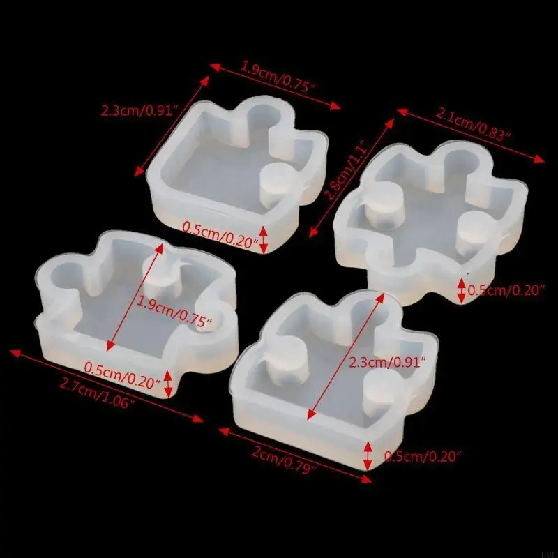 

L4me 4pcs головоломка Crystal Flom Silicone Flom