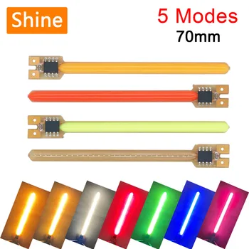 5 모드 70mm DC 3V 최소 LED COB 유성우 흐르는 물 램프 LED 필라멘트 다이오드 색상 부품 장식 조명 액세서리 DIY