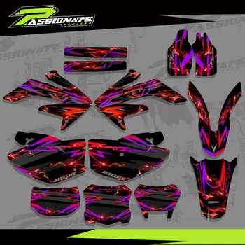 適用於 Honda CRF250X 2004 2005 2006 2007 2008 2009 2010 2011 2012 CRF 250 X CRF 250X 摩托車圖形貼紙客製化套裝 10 最佳銷售 本田 CRF 250 2012 - №5