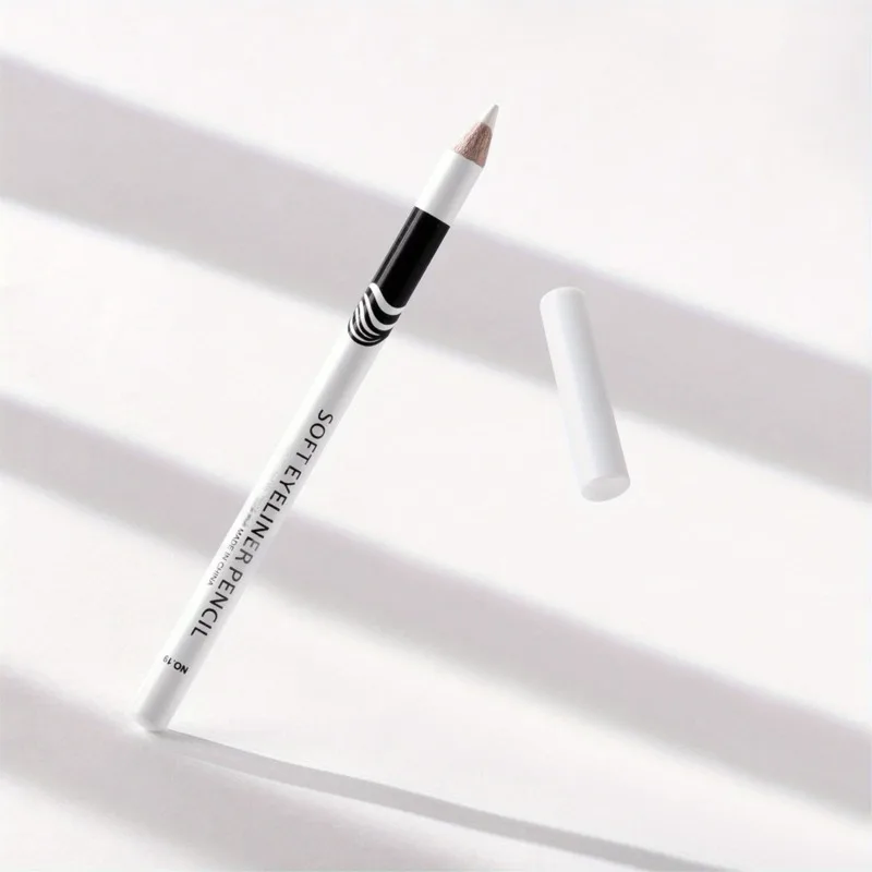 Zweierpack weißer Eyeliner-Stift, langlebig, wasserdicht und schweißfest, einfach zu bedienen, weißer Eyeliner-Klebestift