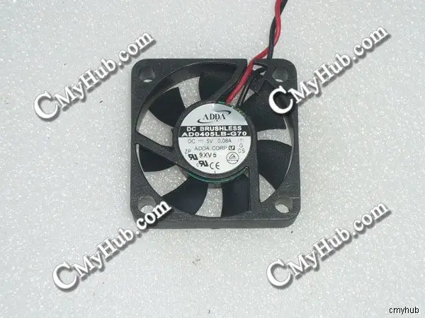 For ADDA AD0405LB-G70 T G DC5V 0.08A 4010 4CM 40mm 40x40x10mm 2Wire 3Pin Cooling Fan AD0405LB-G70 T G