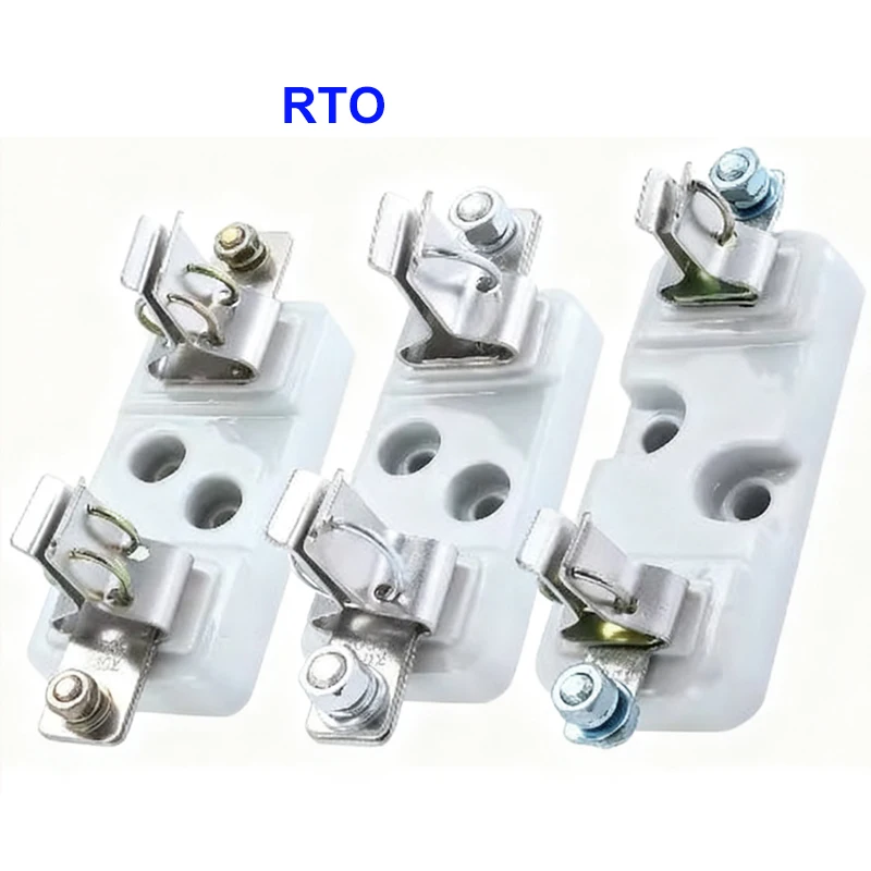 RT0 RTO-100 RT0-100 Ceramics HRC Low Voltage Fuse Base and Holder Copper Piece Clip Pair