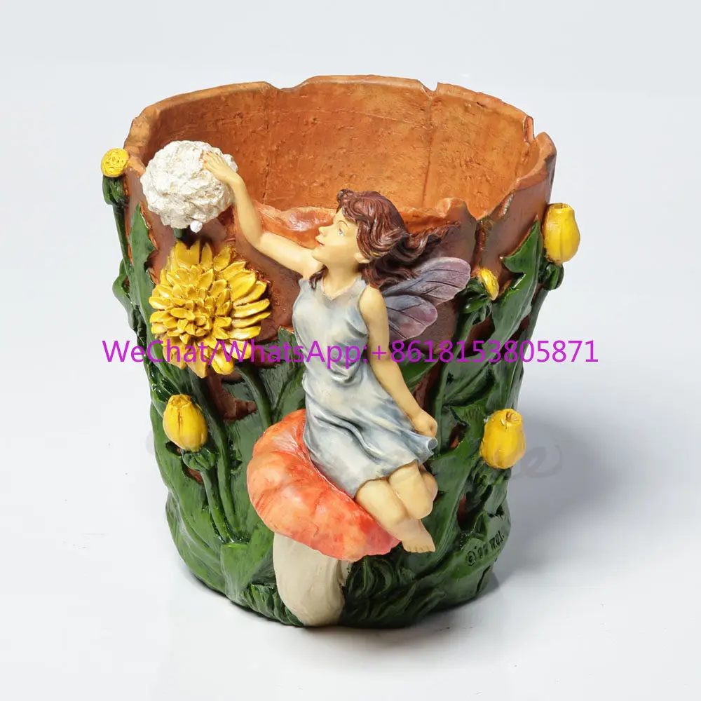 Creative Craft New Flower Pot - Flower Fairy and Mushroom - Gift Boutique Home Ornament