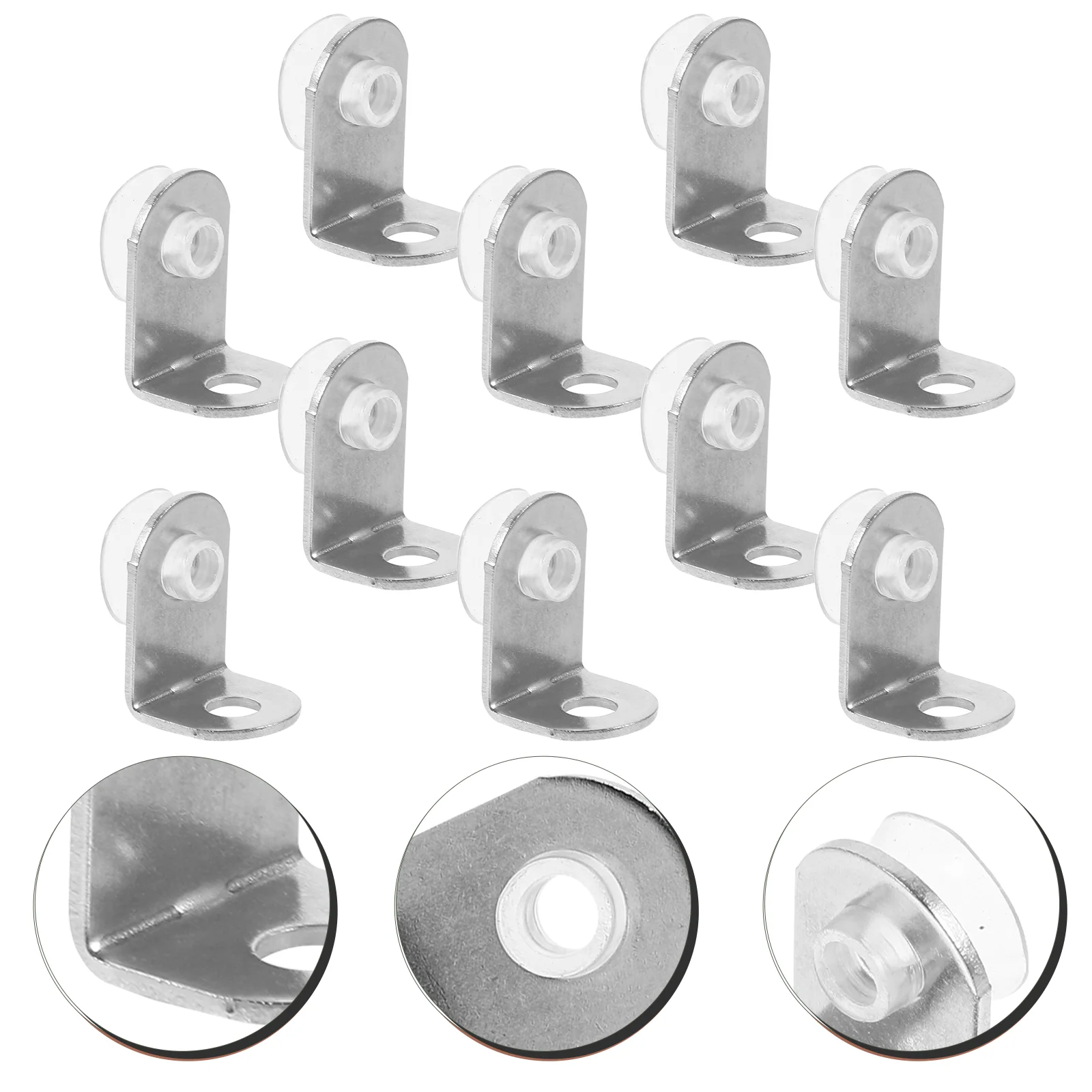Small Corner Glass Holder Braces for Wood Wire Shelf Brackets Wall Dresser Mirror Shelves Right Angle Mounted