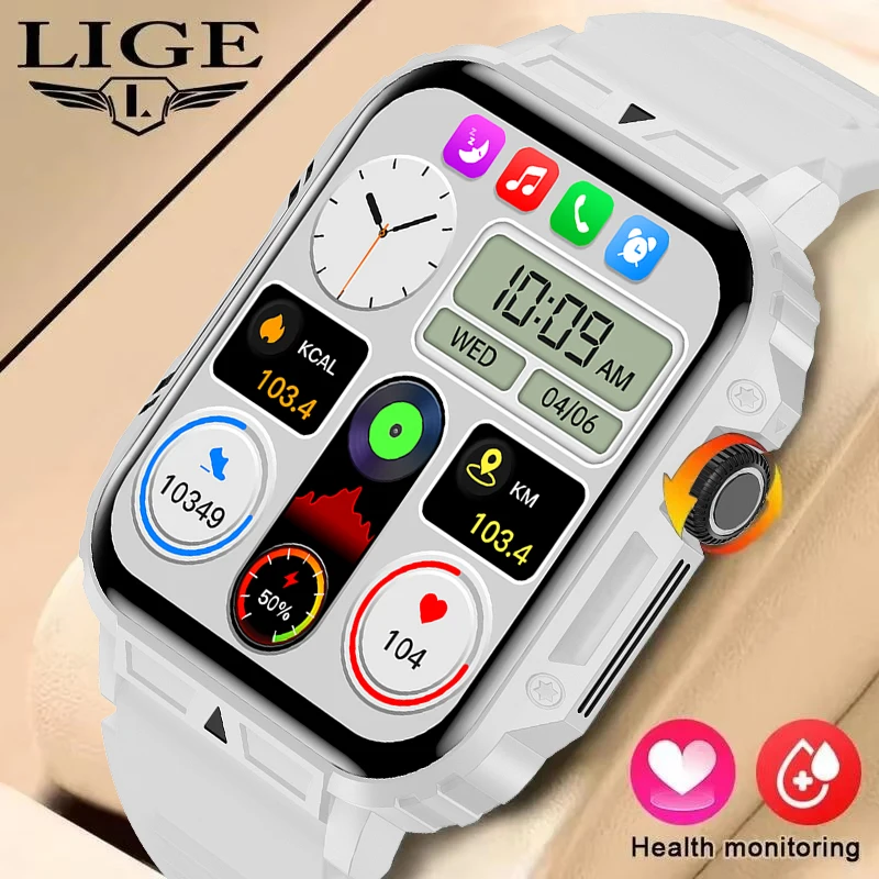 LIGE Sport Silicone Smartwatch 1.95