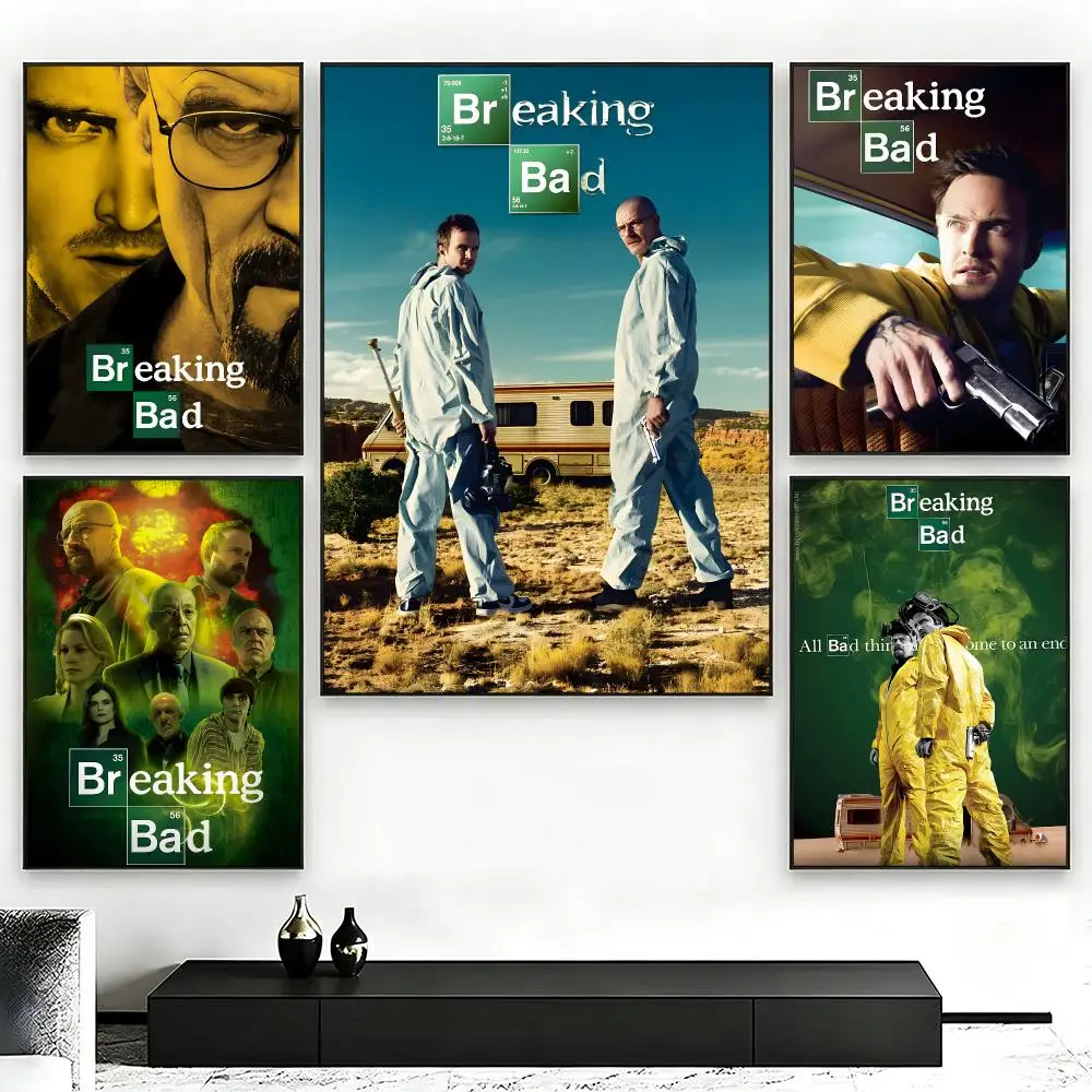 TV Breaking BadS Poster Poster Nordic HD Self-Adhesive Wall Sticker Home Café Bedroom Living Room Art Decor Gift