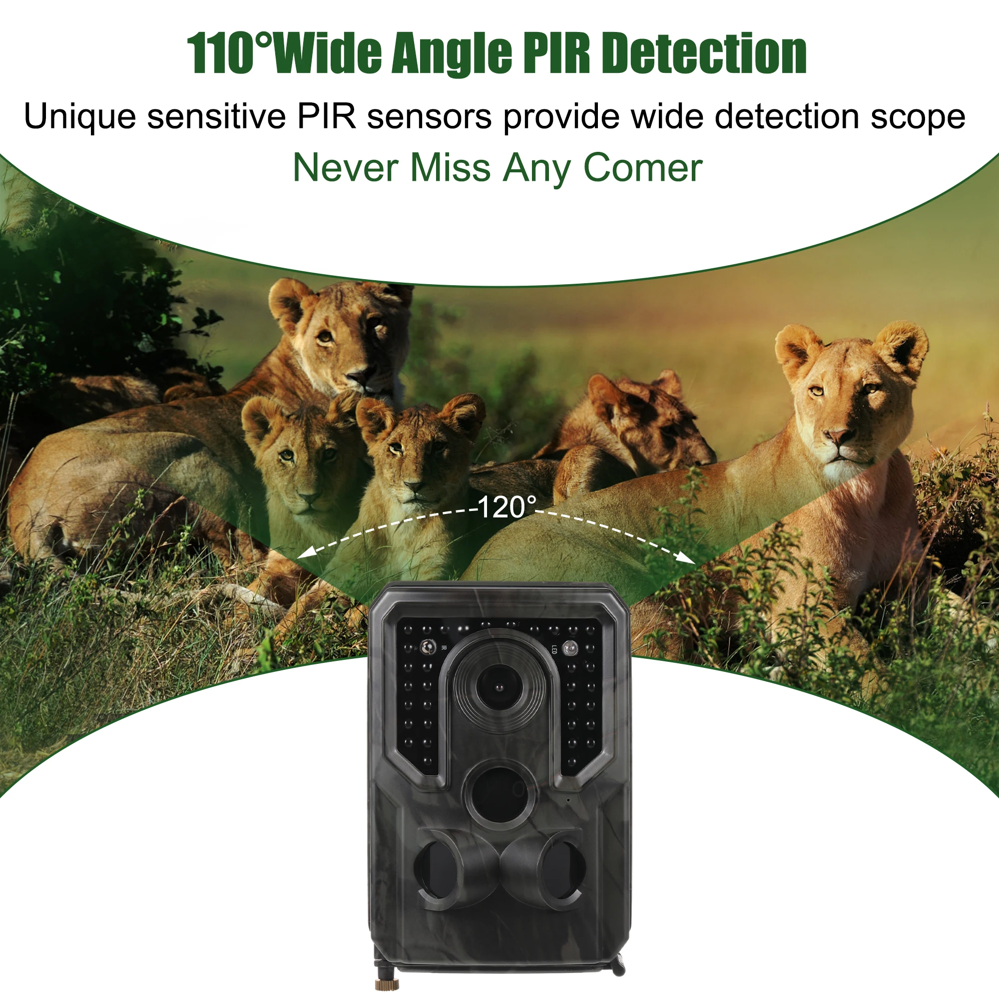 12 Million HD Camera Outdoor Camcorder Monitor Cameras 1080p Waterproof Night Vision outside Off-road Scouting