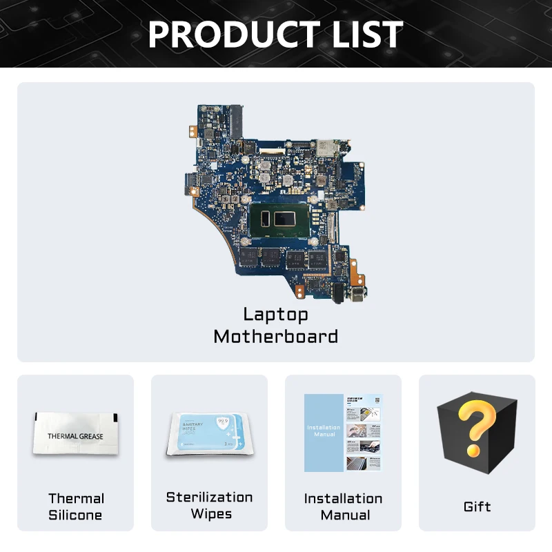 UX370UAR MAINboard For ASUS Zenbook Flip S Q325UAR UX370UAF UX370UA UX370U Laptop Motherboard I7- I5 7th 8th 8GB/16G-RAM Test