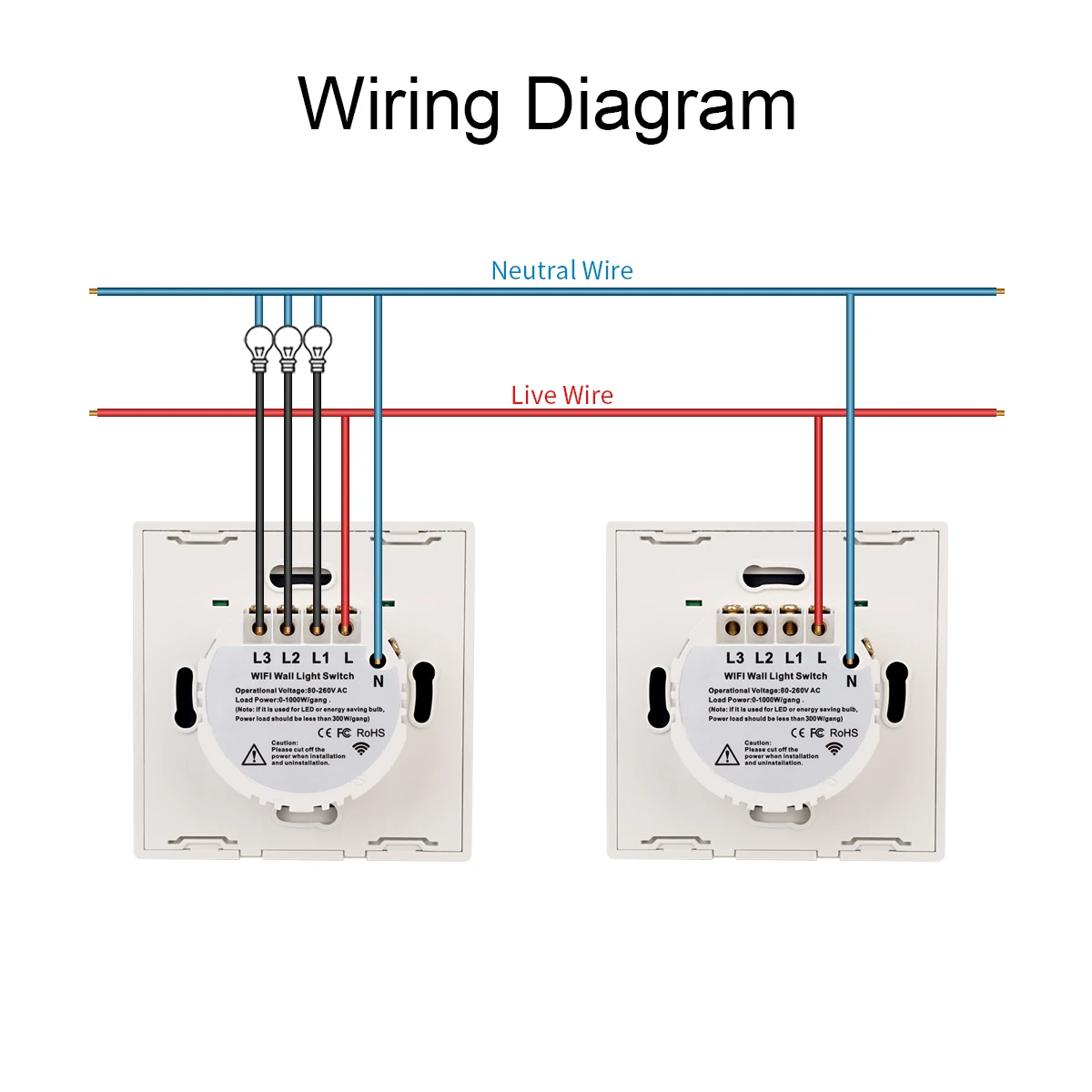 DAJIMEI WiFi Smart 2way interruttore di controllo EU 1 2 3 Gang interruttori tattili a parete in vetro RF433 telecomando Tuya Alexa Google Home