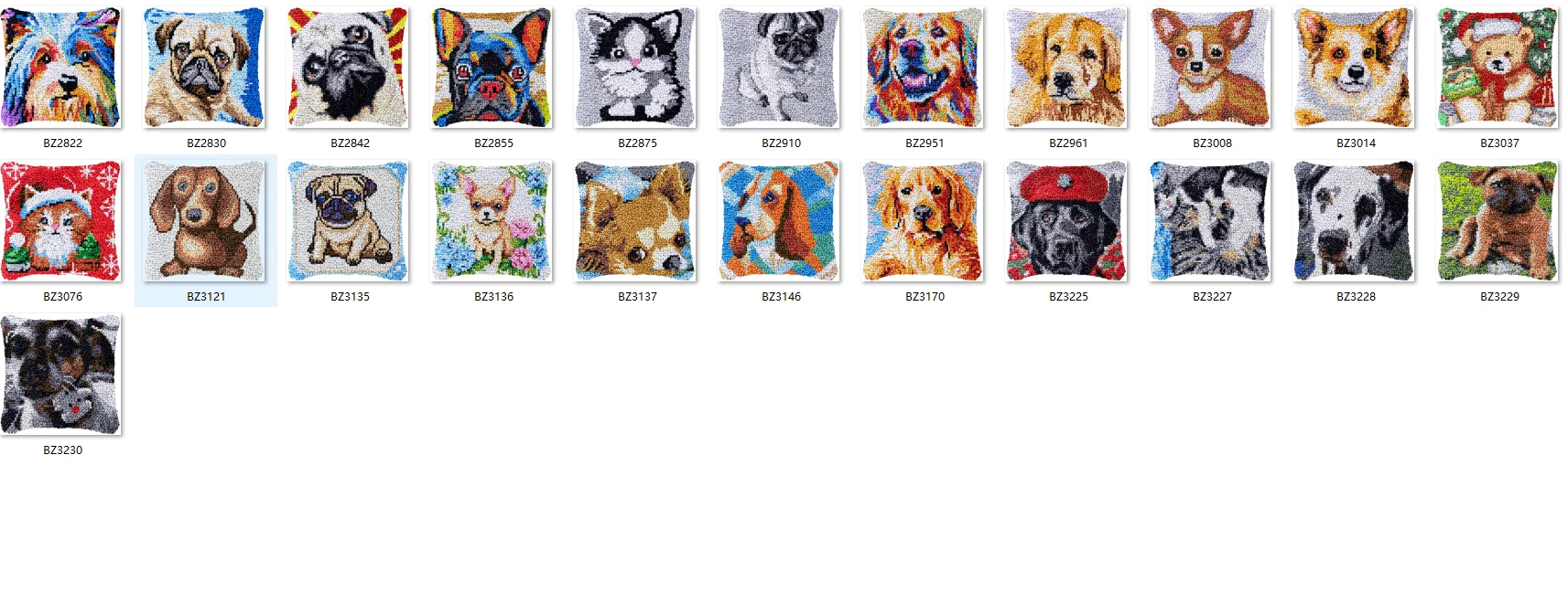 

Bee latch hook kit rug canvas handwerken knooppakket diy carpet embroidery handmade Flowers 43-43CM Christmas Dog