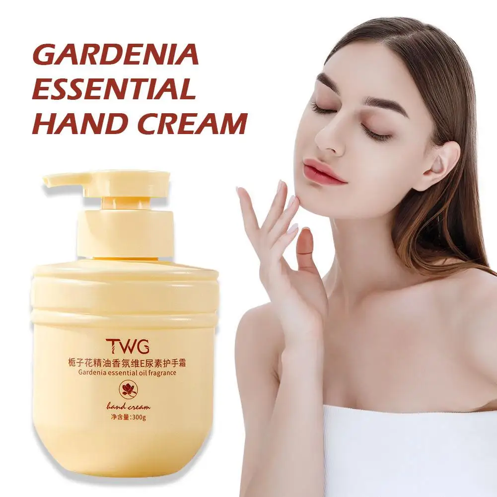 

300ml Gardenia Essential Oil Fragrance Vitamin E Urea Press Moisturizing Type Cream Anti Hand And Drying Peeling Cracking X4N9