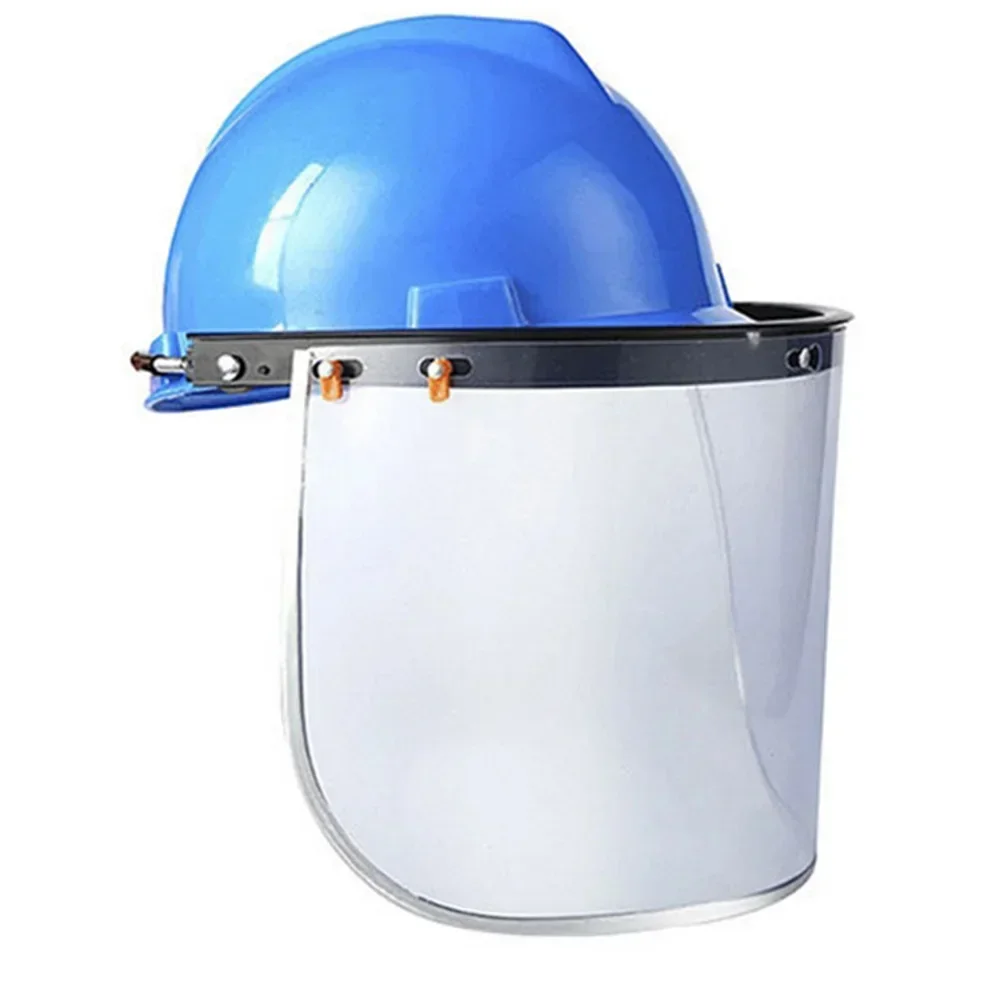 Protezione trasparente maschera integrale caschi per saldatura sicurezza con staffa in alluminio visiera protezione per casco sul posto di lavoro