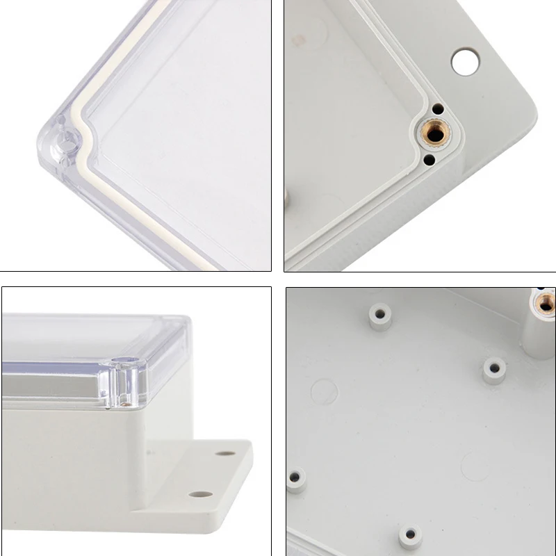 IP65 Plastic Transparent Box Waterproof ABS Visible Wire Junction Box Enclosures For Electronics Outdoor Instrument Project Box