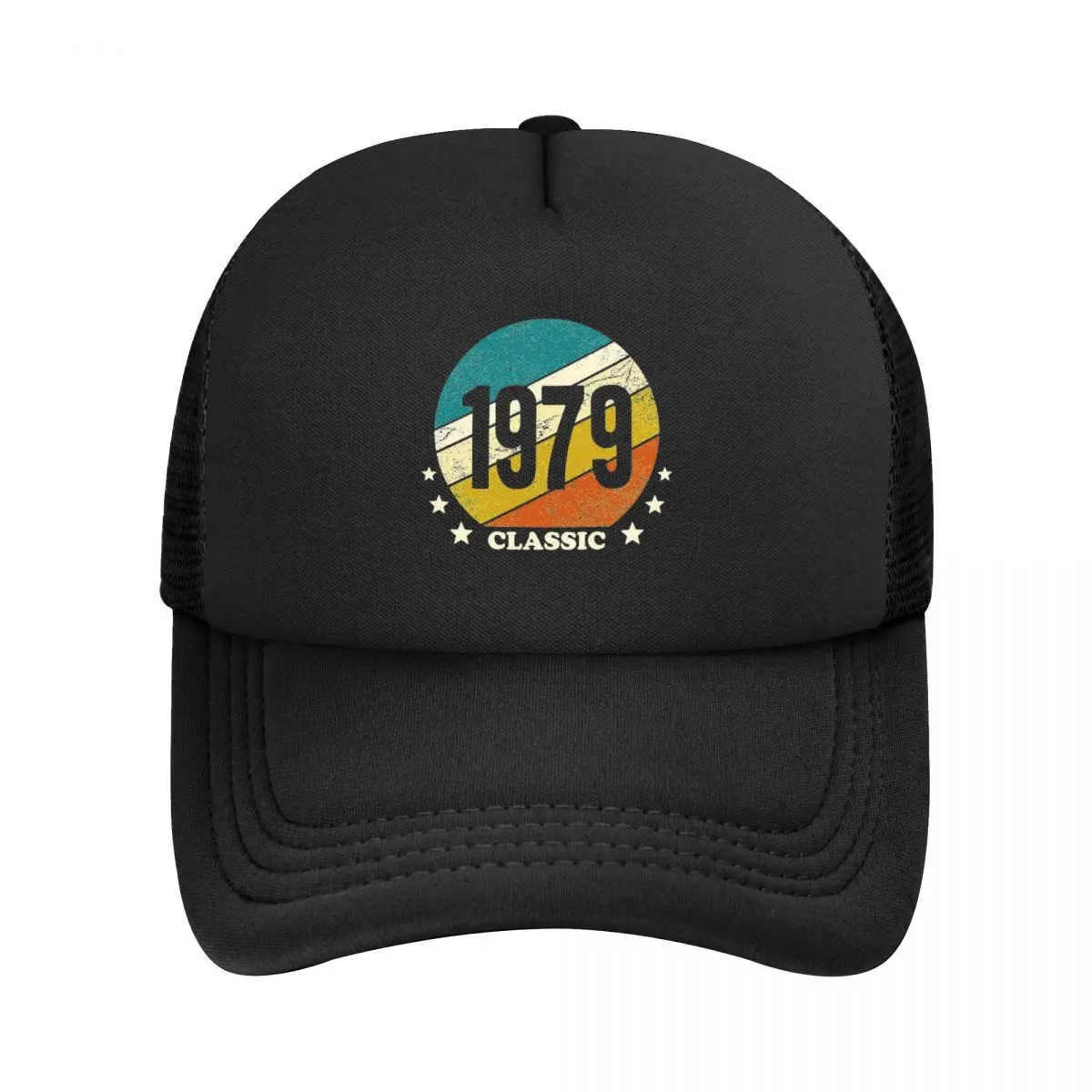 Classic Vintage 1979 45 Year Old Mesh Baseball Cap Unisex Fashion Sun Hat Hat Adjustable Polyester Sport Cap Summer Trucker Hats