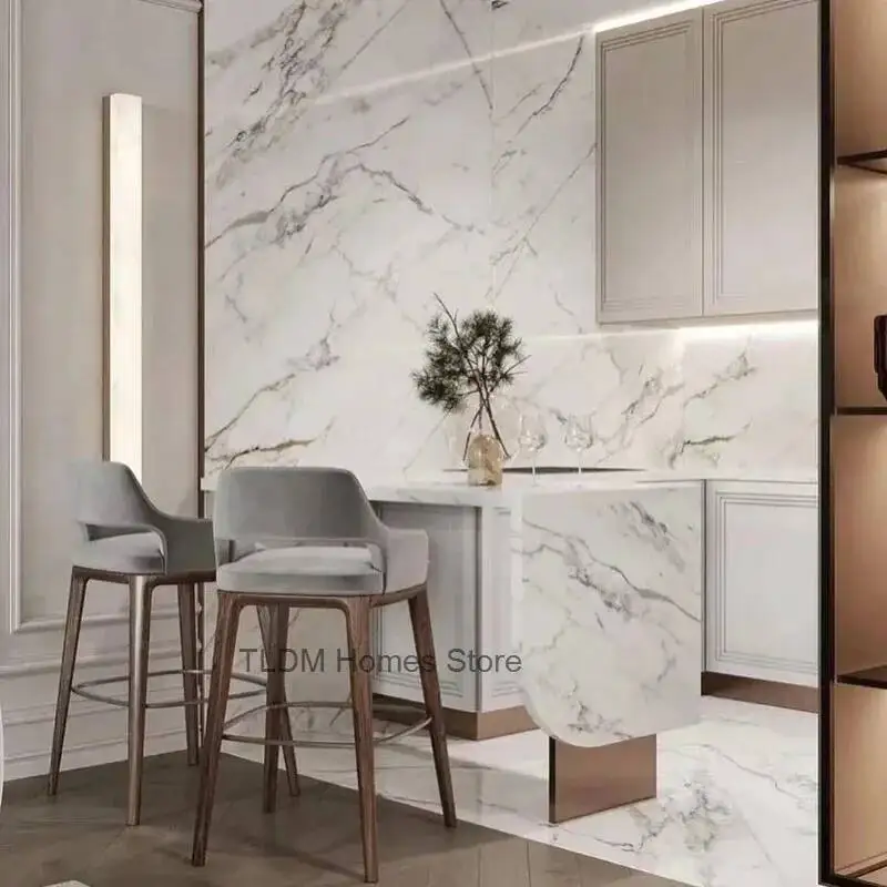 

Nordic Bar Chairs Armchair High Stool American Kitchen Counter Bar Chairs Solid Wood Poltrona Design Silla Home Furniture