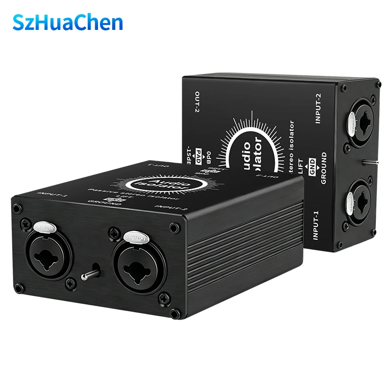 XLR 6.5 Audio Isolator Permalloy Audio Current Eliminator for Mixer Live Broadcast Microphone Common Ground Noise Filter