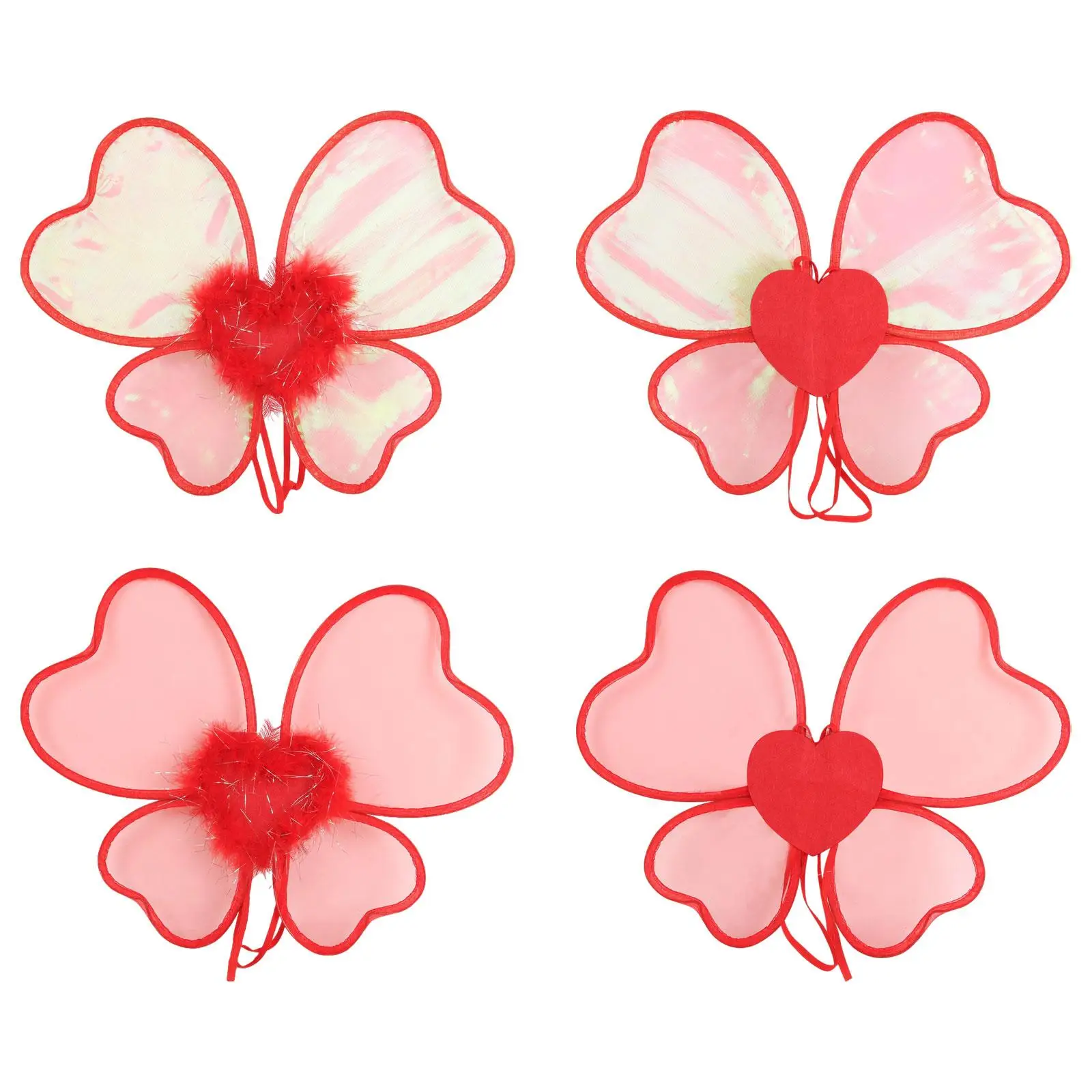 

Крыло бабочки, универсальные эластичные погоны, крыло феи, красное сердце, аксессуары для костюма для выступления на сцене, праздничный косплей