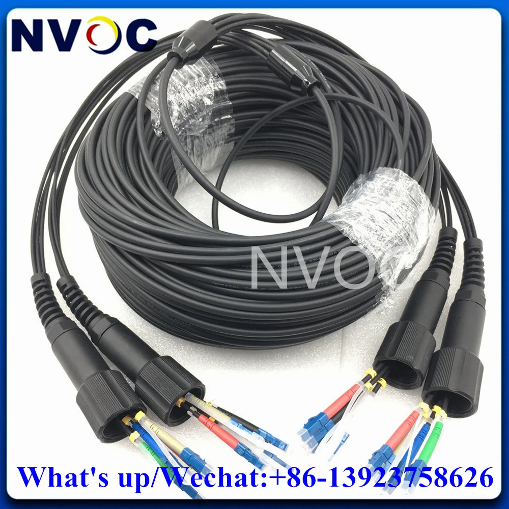 8Core 4Cores 30M 50M 80M SM G657A1,LSZH,PDLC/UPC(4C) Fiber Optical Jumper Cable,8C LC/SC/FC/S Armored Patch Cord Connector