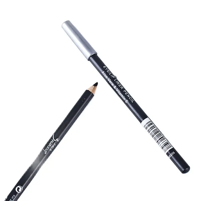 1pc preto/café delineador à prova ddual água dupla finalidade sobrancelha lápis delineador, portátil de longa duração maquiagem sobrancelha caneta cosméticos