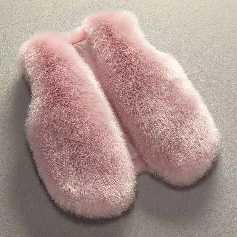 2025 Autumn Winter Faux Fur Vest For Girls Toddler Girls Sleeveless Jacket 1-8 Years Kids Baby Girl Waistcoat Outerwear