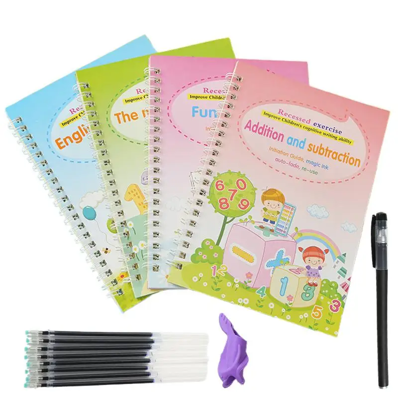 Handwriting Practice Kit Preschool Groove Calligraphy Workbook Kit Practice Copybook Preschool Learning Activities Handwriting