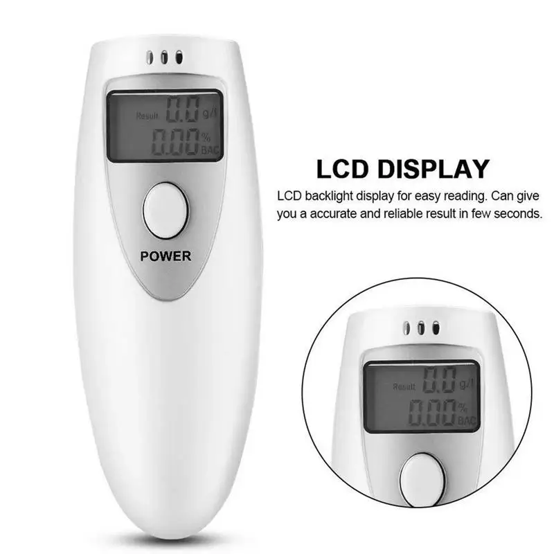 No Contact Digital Alcohol Tester Portable Breath Alcohol Analyzer Breathalyzer Detector Alcohol Detection LCD Screen