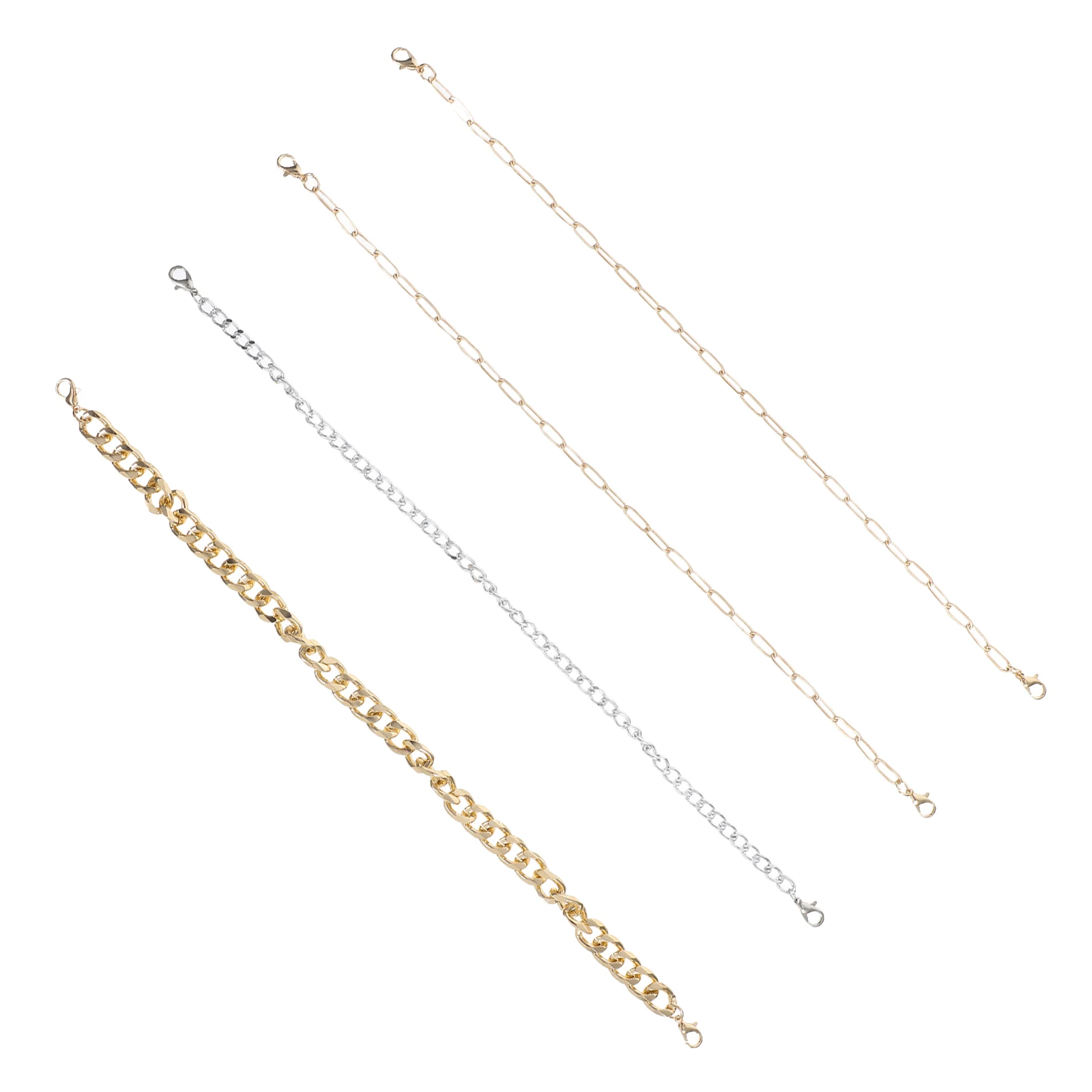 

4pcs Hat Chain Trucker Baseball Cap Vintage Decoration Women Jewelry Lightweight Comfort Metal Beads Chains For Hats