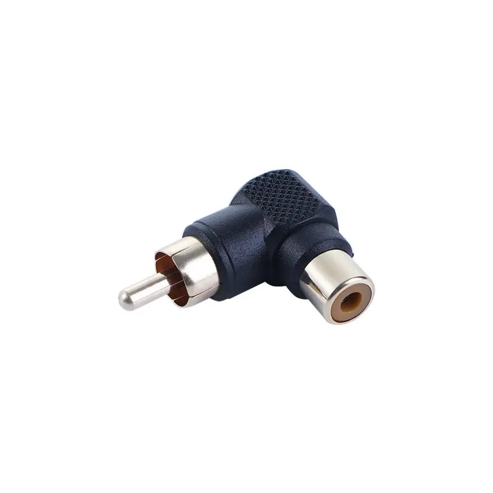 Amplifier DIY 90 Degree Elbow Converter L Splitter Right Angle RCA Adapter Male To Female RCA Connector Plug Audio Adapter