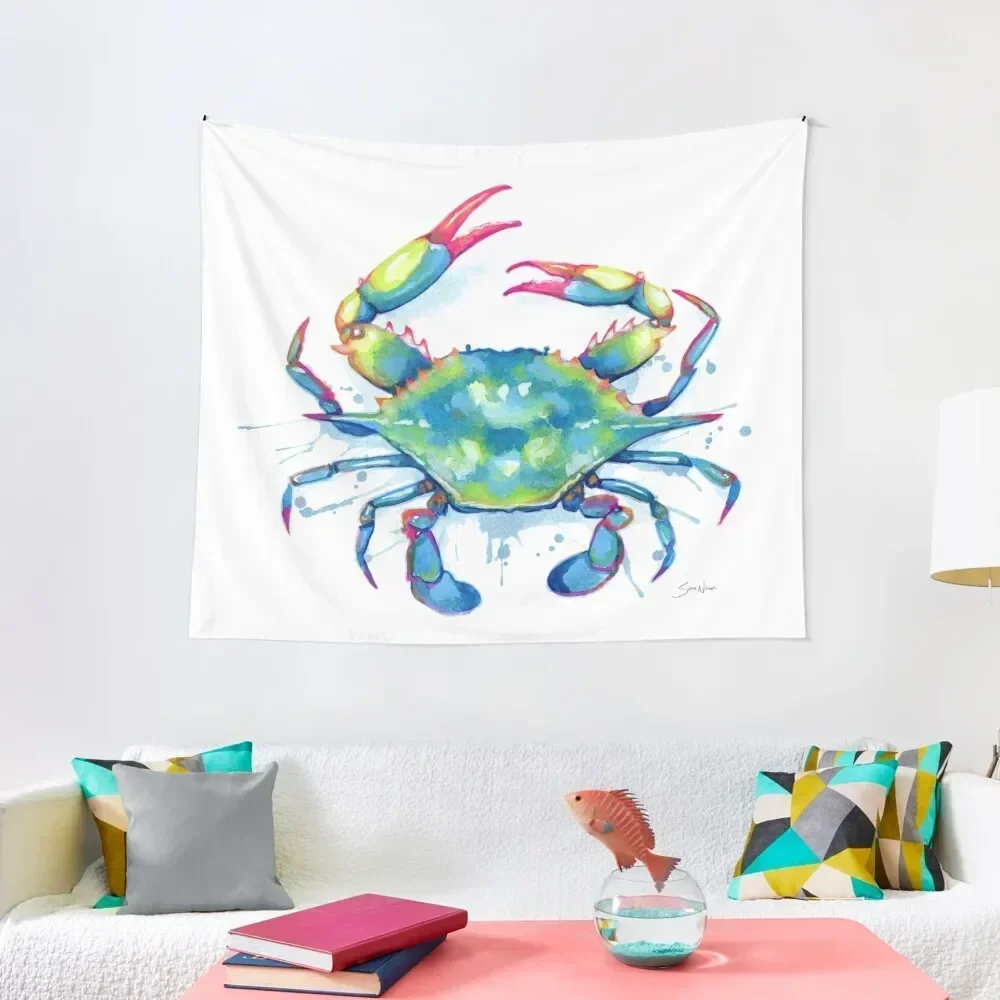 

Blue Crab Tapestry Home And Comfort Decor Bedroom Decor Funny Tapestry
