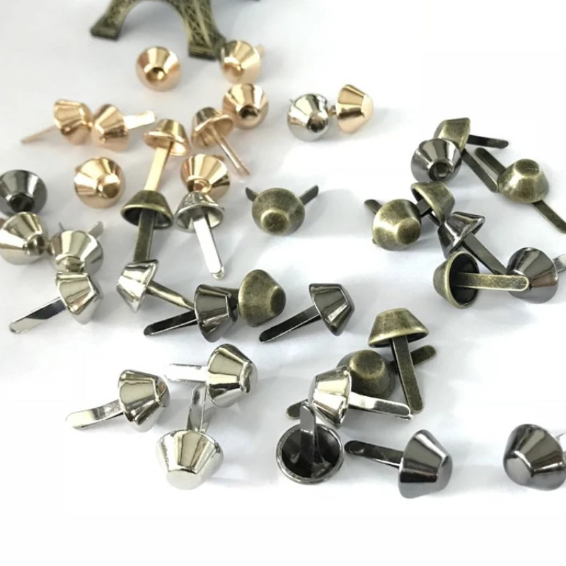 12mm Metal Buckle Two-legged Nails Rivet Handbag DIY Leather Luggage Button Hardware Accessories