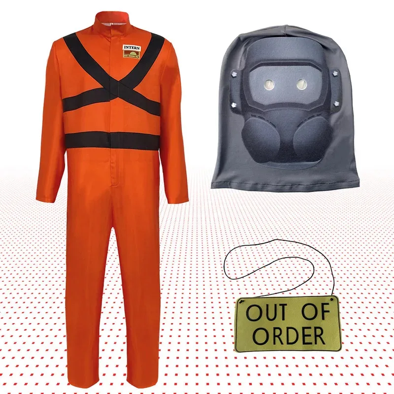 

qq023Game Lethal Company Косплей Аниме LethalCompany INTERN BOSS Боди Комбинезон Маска Мужчины Мальчики Девочки Костюм на Хэллоуин