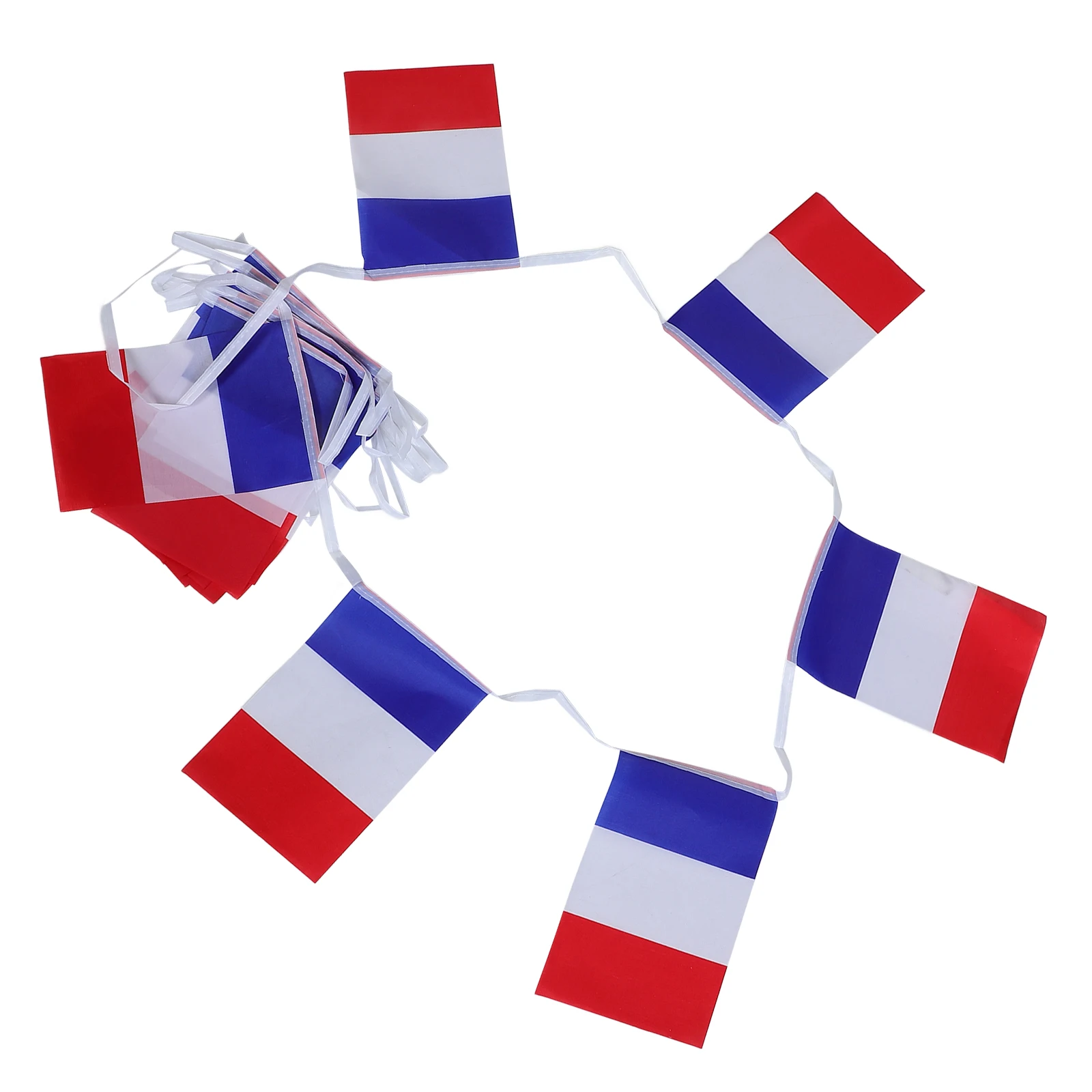 

France Flags Banner Decorations for Trees Porches Balconies Walls French Mini Polyester Flag Banners Set of 1
