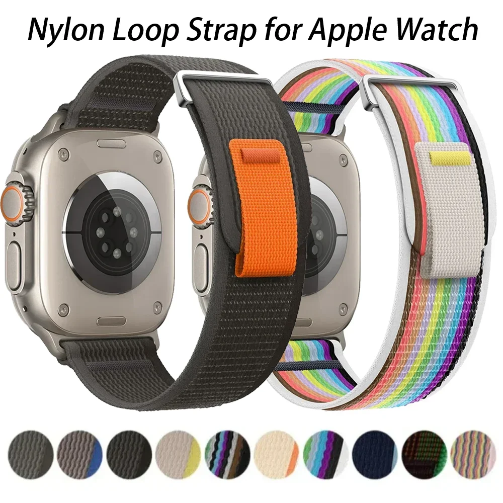 Trail Nylon-Schlaufenarmband für Apple Watch Ultra 3 49 mm 11 10 9 8 7 46 mm 42 mm 45 mm 41 mm Armband-Armband für iWatch 6 5 4 SE 44/40 mm