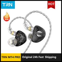 TRN MT4 PRO HXBB  2DD In Ear Earphone Bass Type C Dual Dynamic HiFi Running Noise Canceling Headset Headphone In Ear Monitors