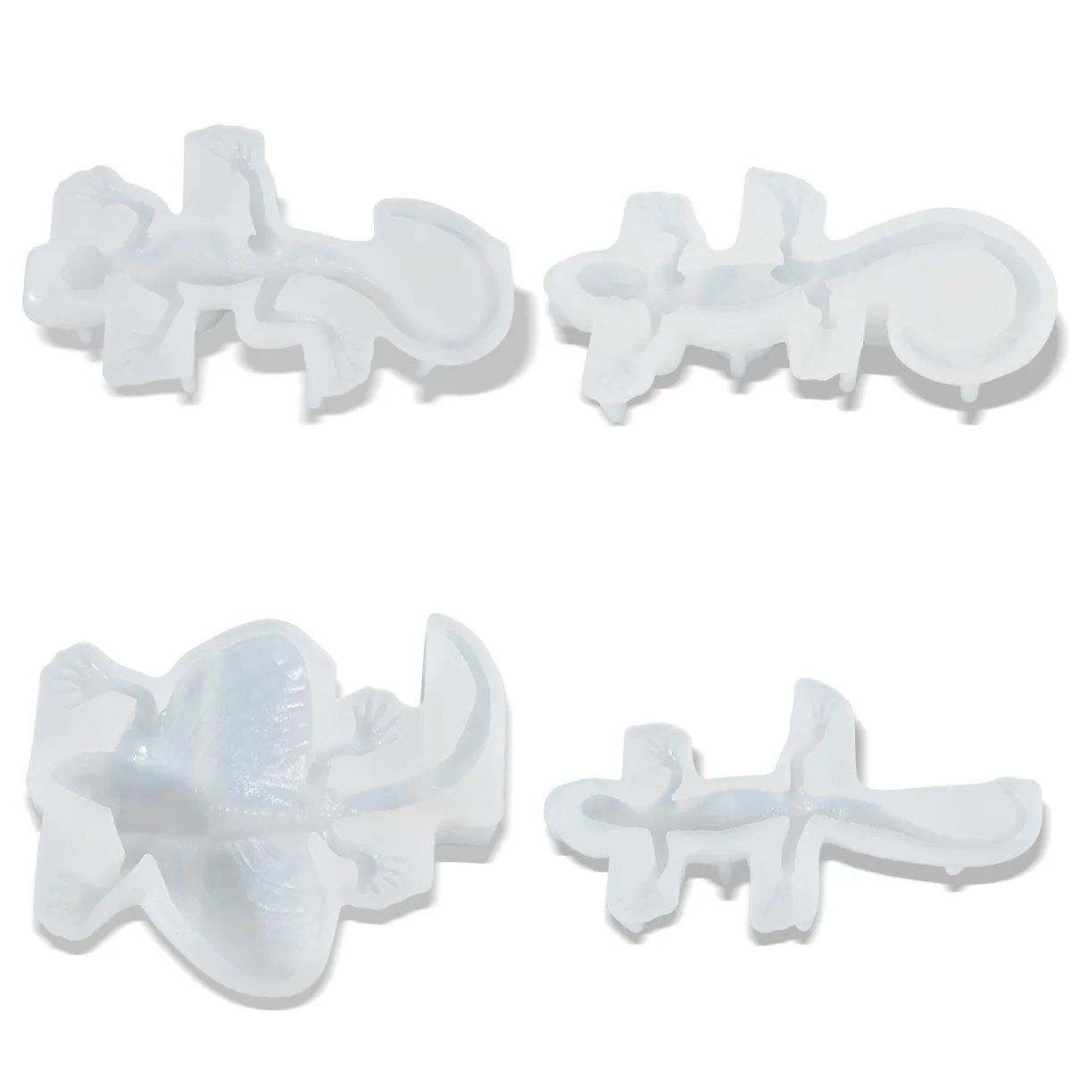 Lizard Flexible Silicone Mold Use with Resin,Use with Resin,Polymer Clays,3D Lizard Gecko Shape Design Food-grade Silicone Mold