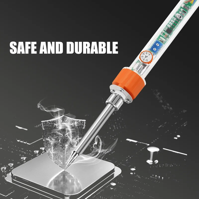 907 Electric Soldering Iron Set Adjustable Temperature Ceramic Core Heating Portable Home Welding Solder Repair Tools