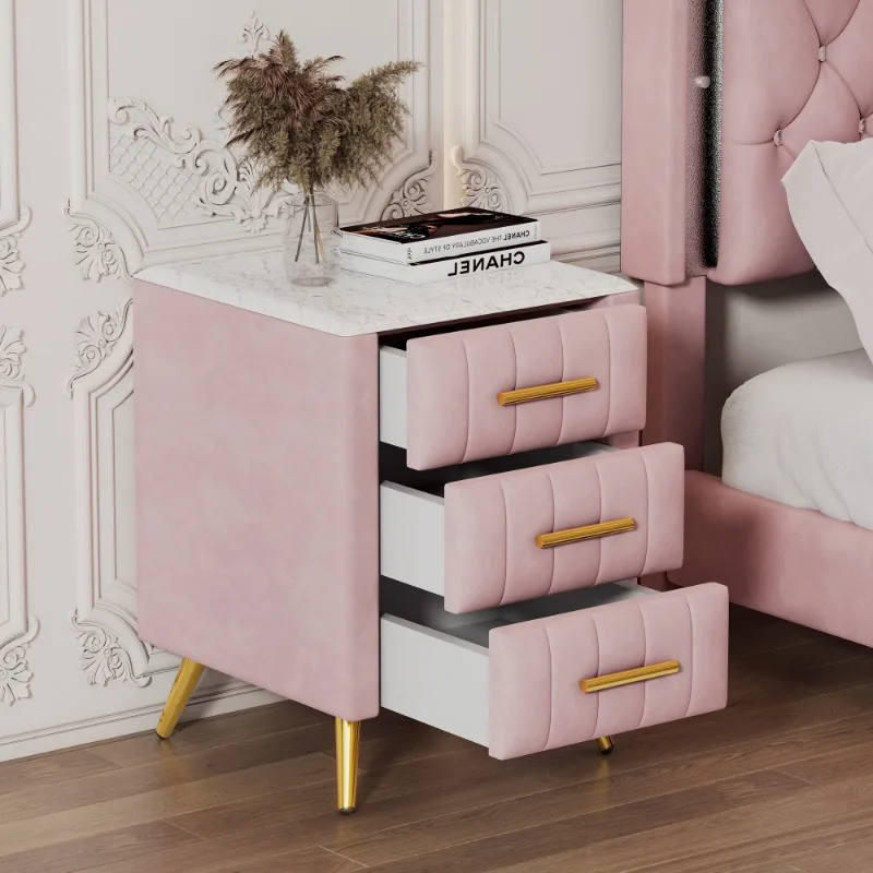 Aesthetic Cute Modern Night Table Bedside Nordic Storage Small Apartment Nightstands Bedroom Drawers Mesa De Cabeceira Furniture