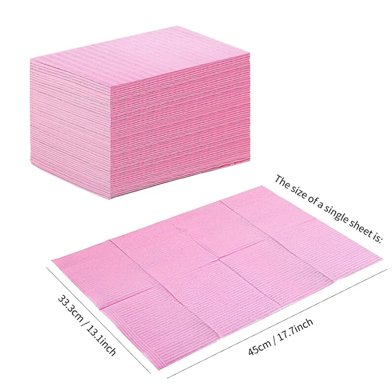 ABRB-منشفة ورقية للأظافر قابلة للطي 125 قطعة من سجادة الأظافر للاستعمال مرة واحدة، ورقة ممارسة أكريليك للطاولة، مجموعة سجادة أظافر باللون الوردي #6