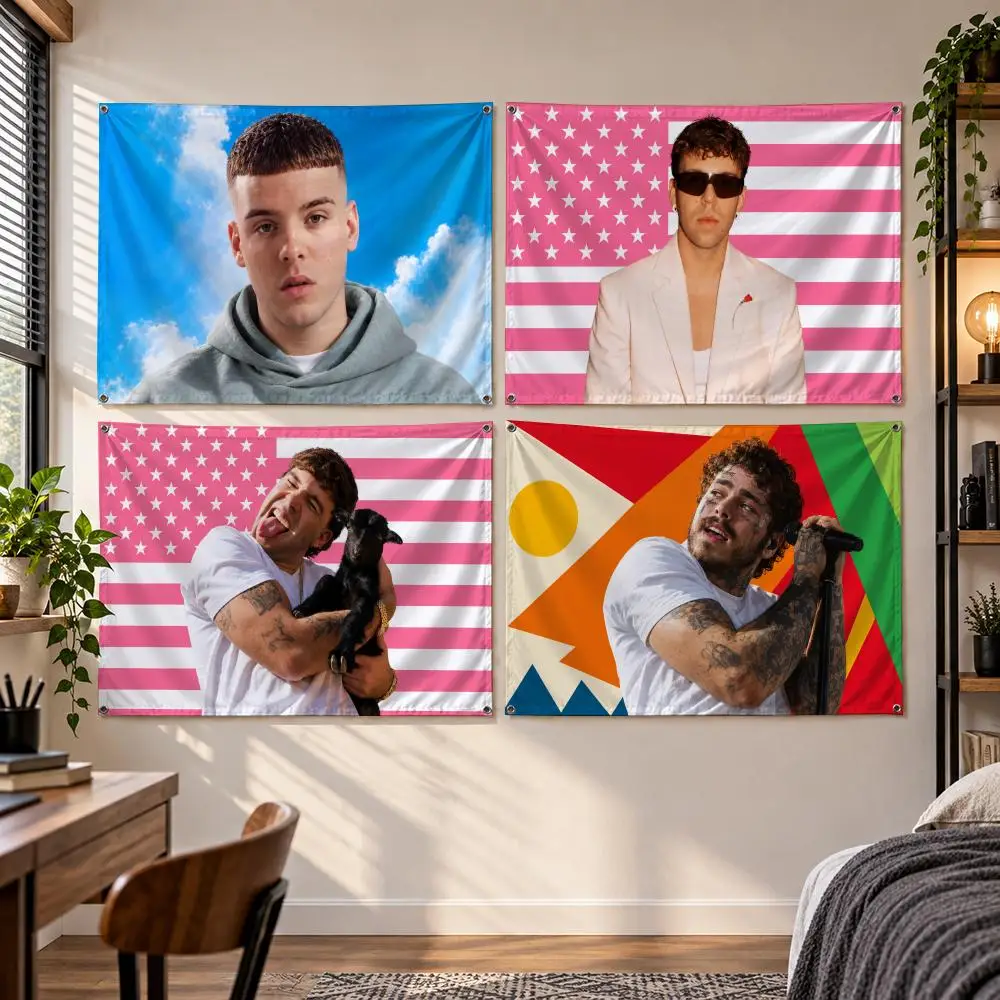 Rapper Q-Quevedo Flags Banner Decor for Bedroom,Garden,Party,Club,Gaming Room,Indoor Outdoor