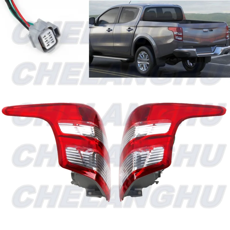 

For Mitsbishi L200 TRITON 2015 2016 2017 2018 Pair Left+Right Tail Light Rear Lamp Without Bulbs 8330A943 8330A944