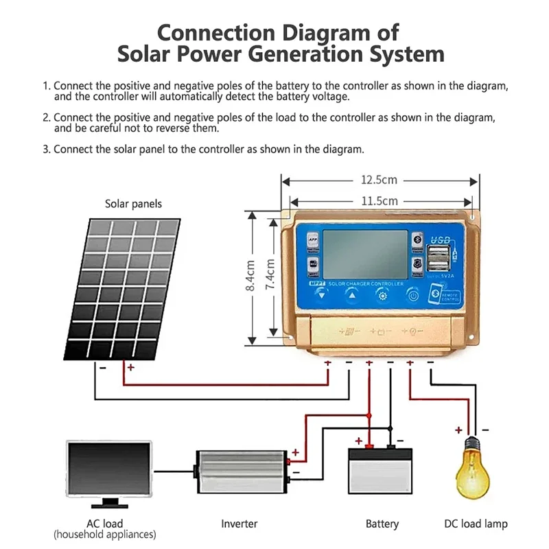 30/40/50/60A Solar Charge Controller MPPT 12V 24V Solar Intelligent Controller With Bluetooth/Wifi Solar Panel Charger Regulator