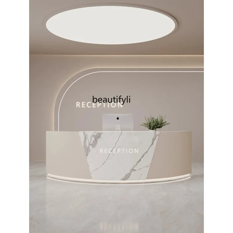 Beauty Salon Cashier Yoga Shop Reception Desk Barber Shop Reception Desk Clothing Store Bar Light Luxury High Sense